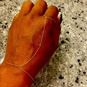 Jacquie Aiche Diamond Bezel Finger Bracelet!